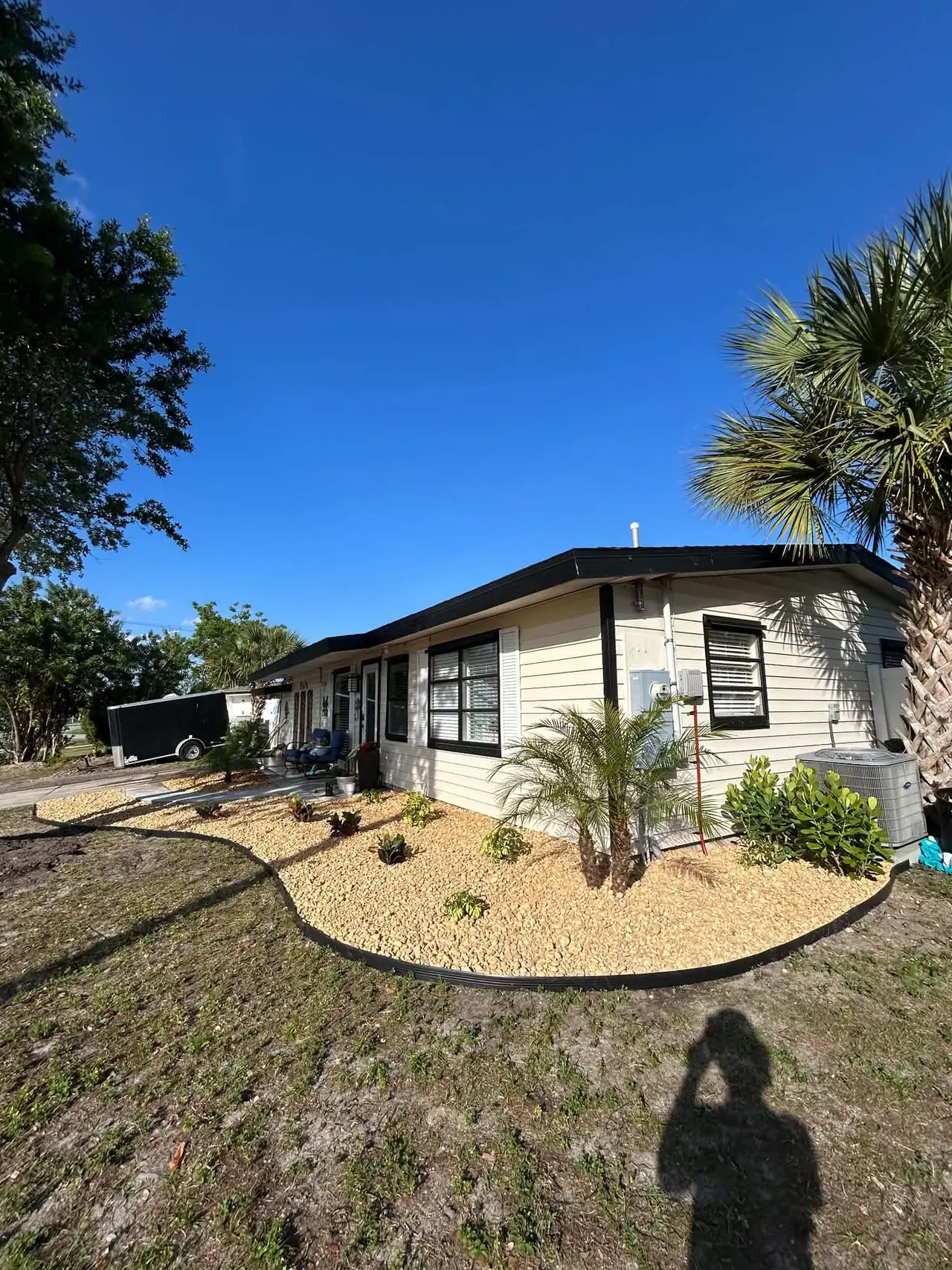 Gravel beds & pygmy palms